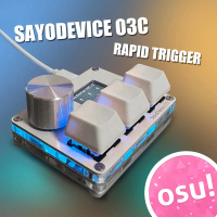Suai dengan SayoDevice: suis magnetik pemicu pantas, suis RGB, kenop kelantangan papan kekunci perma
