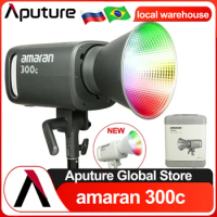 Aputure Amaran 300c 300W RGBww Full-color 2500-7500K COB Video Light Amaran 150c RGB Fill Light with G/M Adjustment App Control