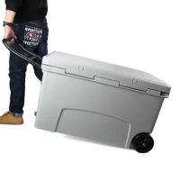 32L Multifunctional Fishing Tackle Box with Pull Rod Wheels Competitive  Storage Box Insulated Cooler Thermos Cabinet