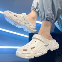 Men's 3.5cm High-heeled Sandals Outdoor EVA Non-slip Waterproof Slippers For Men Comfortable Soft Heightening Shoes