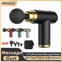 Portable Massage Gun Fascial Gun Muscle Relaxation Electric Massager Pain Relief Body Thin Waist and Leg Fitness Equipment