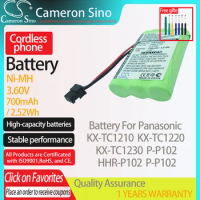 CameronSino Battery for Panasonic KX-TC1210 KX-TC1220 P-P102 fits Uniden BBTY0483001 BBTY0507001 Cordless phone Battery 700mAh