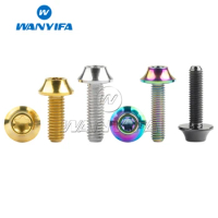 Wanyifa Titanium Bolt M5/M6x16/20mm Button Torx Head Bolt Screw for Bicycle Motorcycle Part Accessory
