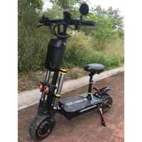 5600W Off-Road 11" Wheel Electric Scooters For Adults with Seat Dual Motor 60V 85KM/H Folding E Scooter