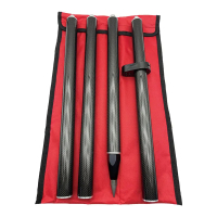 ไม้สำรวจใหม่ ยาว 1.8 เมตร ไม้ปริซึม GPS ไม้คาร์บอนไฟเบอร์ GPS GNSS RTK ประเภทการสำรวจ 4 ชิ้น เกลียว 