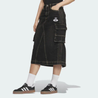 【adidas 愛迪達】牛仔長裙 女 - Originals JX6864