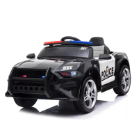 【聰明媽咪兒童超跑】野馬警車雙驅兒童電動跑車(BBH0007)