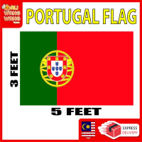 PORTUGAL FLAG 3x5 FEET KAKI / READY STOCK MALAYSIA / BENDERA NEGARA PORTUGAL FLAG