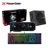 PowerColor 撼訊 Hellhound RX9070 16G-L/OC 16G GDDR6 顯示卡 + 750W金牌電源供應器 + 雷蛇機械式鍵盤