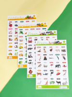 Poster Paket isi 4 - Poster Buah Sayur dan Hewan - Aktivitas anak mengenal buah sayur dan hewan / PA