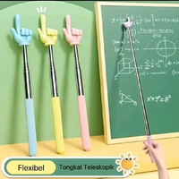 Tongkat penunjuk papan tulis telunjuk jari teleskopik murah harga satuan perpcs bahan stainless tong