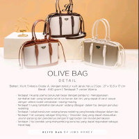 JIMS HONEY OLIVE BAG SELEMPANG JIMS HONEY Tas Nisa Ukuran Kecil Mungil Bahan Kulit Premium Warna Ele