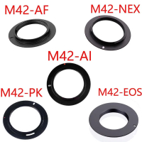 10 cái/lốc cho M42-EOS M42-AI M42-AF M42-PK M42-NEX nhôm M42 vít gắn ống kính Adapter cho Canon Niko