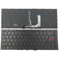 New Laptop Keyboard for MSI GS65 GS65 Stealth 8SE 8SF 8SG Thin 8RE 8RF GS65VR MS-16Q2 US Black With Red Backlit