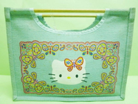 【震撼精品百貨】Hello Kitty 凱蒂貓~KITTY編織手提袋『和風彩色蝴蝶』