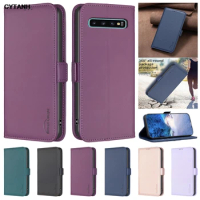 Galaxy S10+ Case For Samsung Galaxy S10 Plus Leather Wallet Case For Samsung S9 Plus S9+ Cover Magnetic Soft Phone Protect Cases
