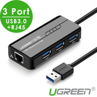 綠聯 3 Port USB3.0集線器+GigaLAN網路卡