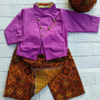 bekap bayi murah//beskap anak// baju dalang //beskap warna ungu