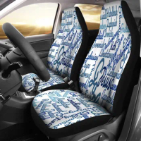 Jesus Holy Bible Books White Blue Seat Cover Car Seat Covers Set 2 Pc, Car Accessories Car Mats