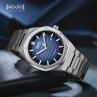 BEXEI 9093 Automatic mechanical watch for man synthetic sapphire Gradient dial Classic octagonal design waterproof Reserve 80H