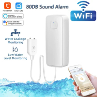 Tuya Smart Water Sensor WiFi Water Leakage Detector Level Overflow Alarms Smart Home Automation Security Protection System