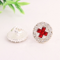 紅十字會徽章醫務志愿者胸徽標醫生護士胸章紀念金屬鑲鉆救援會徽