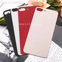 For iPhone 8 Plus 8P Battery Back Cover Rear Door Glass Panel Big Hole Back Glass Chassis Housing Case No Adhesive Video