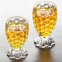 2 Pcs/Lot kreatif nanas berbentuk jelas kristal bir kaca wiski gelas air cawan parti perkahwinan minum minuman kaca