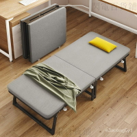 折疊午休床 折疊床 陪護床 帶輪 便攜木闆床鐵床辦公室午睡可移動簡易床加固