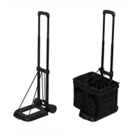 German-style Luggage Trolley Outdoor Camping Trolley Folding Portable Travel Trolley Retractable Pull Rod Shopping Carts New