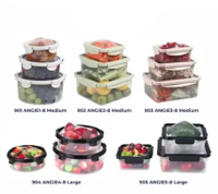 Kotak Makanan Food Container Sealware Kontener 3 in 1 Tutup Silikon Bulat