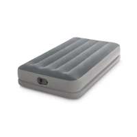 【INTEX 原廠公司貨】雙層單人加大充氣床-寬99cm-USB電源-內建電動幫浦(64112)