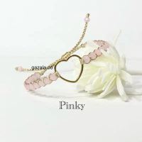 Gazala bracelet | gelang crystal | gelang adjustable anti karat (pink series)