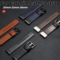 20mm 22mm 26mm Genuine Leather Watch band For Garmin Fenix 7 7S 7X 6S 6X 6 Watchband Wriststrap Fenix 5S 5X 5 Fenix 3 MK1