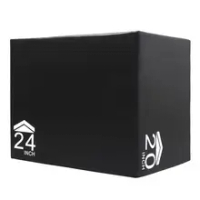 30"x24"x20" Foam Plyometric Box High Density Heavy Duty Foam Jumping Box Platform for Home Gym Fitness Black
