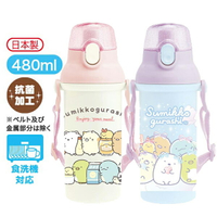 【全館95折】日本製 角落生物 冷水壺 水壺 斜背帶 抗菌加工 480ml 角落小夥伴 日本正版 該該貝比日本精品