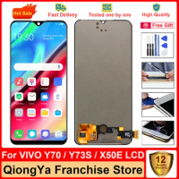 100% Original 6.4" Tested y70 Display For VIVO Y70 V2023 / X50e / Y73s / S7e AMOLED LCD and Touch Screen Digitizer Assembly Part