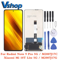 LCD Screen Digitizer Full Assembly for Redmi Note 9 Pro 5G / Xiaomi Mi 10T Lite 5G Mobile Phone LCD Display Replacement Parts