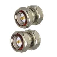 1pcs Connector Adapter 7/16 L29 DIN Male Plug to 7/16 Male RF Coaxial Converter Straight New Brass
