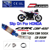 Exhaust Slip On For HONDA CBR400 CB500R CBR500R CB400X CB500X Motorcycle Exhaust Muffler Link middle Pipe 2013-2016