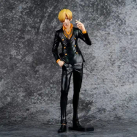 27cm One Piece Vinsmoke Sanji Smoking Insert Pocket Grandista PVC Action Figures Collection Model Dolls Toys for Kids Xams Gift