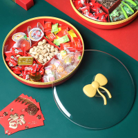 糖果盒干果盤家用客廳創意分格零食盤新年過年茶幾瓜子堅果收納盒