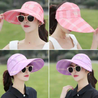 Women Wide Brim Sun Hat Summer Outdoor Beach Cap UV Protection Visor Caps Travel Casual Sun Protection Sun Hat