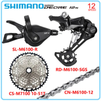 Shimano DEORE M6100 12v Groupset Shifter Rear Derailleur RD-M6100 CS-M7100 10-51T Cassette CN-M6100 Chain 1x12-speed Bike Parts