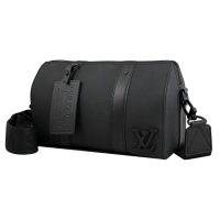 【Louis Vuitton 路易威登】LV M59255 CITY KEEPALL 質感粒紋小牛皮波士頓包斜背包(現貨)