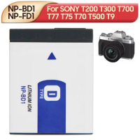 2.4Wh 3.6V Replacement Battery NP-BD1 NP-FD1 For SONY DSC-T2 TX1 T200 T300 T700 T77 T75 T70 T500 T900 T90 Digital Cameras