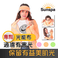 Sunspa 真 專利光能布 UPF50+ 遮陽防曬 濾光 口罩式連帽外套
