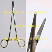 De Bakey Needle Holder Tungsten Carbide Gold Handle 18cm