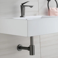 Bathroom Basin Bottle Trap Drain Gold/Black/Gray/Chrome Modern Sink Pop Up Filter Fixture Stopper Set Washbasin Siphon Hose Set
