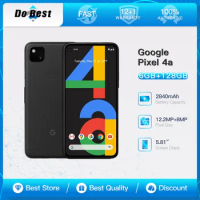 Unlocked original Google Pixel 4a phone Snapdragon 730g LTE 5.81" Screen 6GB RAM 128GB Fingerprint